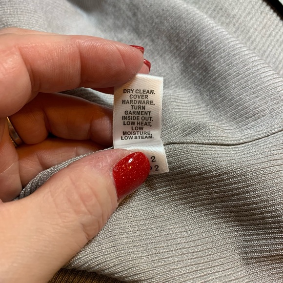 St John Women’s Hidden Button Up Sweater Wool Blend Black/Gray/Cream Sz Large U1 - Picture 5 of 8